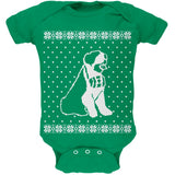 Big Saint Bernard Ugly Christmas Sweater Black Soft Baby One Piece