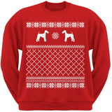 Airedale Terrier Black Adult Ugly Christmas Sweater Crew Neck Sweatshirt