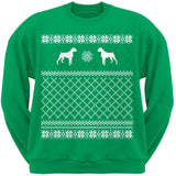 Boxer Black Adult Ugly Christmas Sweater Crew Neck Sweatshirt