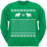 Bulldog Black Adult Ugly Christmas Sweater Crew Neck Sweatshirt