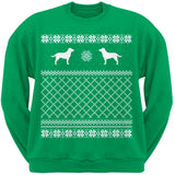 Chocolate Labrador Retriever Black Adult Ugly Christmas Sweater Crew Neck Sweatshirt