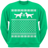 Golden Retriever Black Adult Ugly Christmas Sweater Crew Neck Sweatshirt
