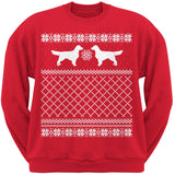 Golden Retriever Black Adult Ugly Christmas Sweater Crew Neck Sweatshirt