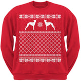 Italian Greyhound Black Adult Ugly Christmas Sweater Crew Neck Sweatshirt