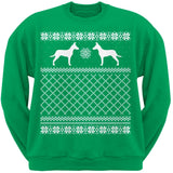 Jack Russell Terrier Black Adult Ugly Christmas Sweater Crew Neck Sweatshirt
