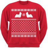 Maltese Black Adult Ugly Christmas Sweater Crew Neck Sweatshirt