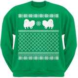 Pomeranian Black Adult Ugly Christmas Sweater Crew Neck Sweatshirt
