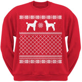 Poodle Black Adult Ugly Christmas Sweater Crew Neck Sweatshirt
