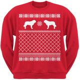 Saint Bernard Black Adult Ugly Christmas Sweater Crew Neck Sweatshirt