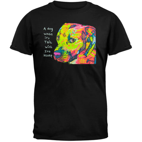 Gratitude Pit Bull Neon Black Light Adult T-Shirt