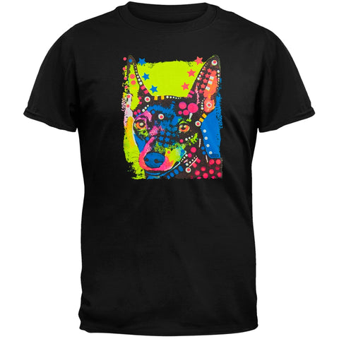 Miniature Pinscher Neon Black Light Adult T-Shirt