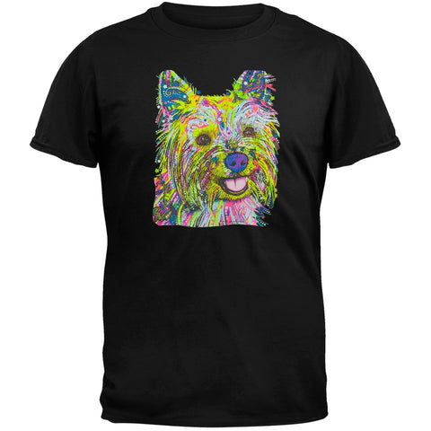 Yorkie Neon Black Light Adult T-Shirt