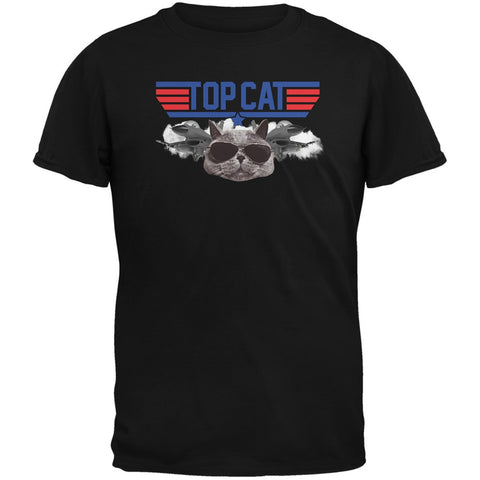 Top Cat Black Adult  T-Shirt
