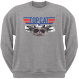 Top Cat Black Adult Crew Neck Sweatshirt