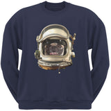 Astronaut Pug Black Adult Pullover Hoodie