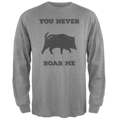 PAWS - You never Boar Me Heather Long Sleeve T-Shirt