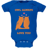 Valentine's Day - Paws - Owl Always Love You Blue Soft Baby One Piece