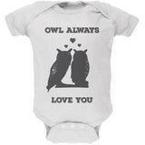 Valentine's Day - Paws - Owl Always Love You Blue Soft Baby One Piece