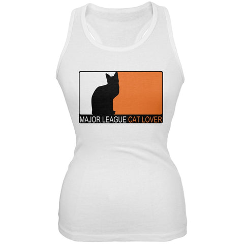 Major League Cat Lover White Juniors Soft Tank Top