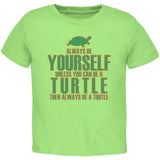 Always Be Yourself Turtle Black Toddler T-Shirt