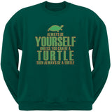 Always Be Yourself Turtle Black Adult Pullover Hoodie