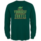 Always Be Yourself Turtle Black Adult Long Sleeve T-Shirt