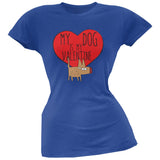 Valentine's Day - My Dog Is My Valentine Black Soft Juniors T-Shirt