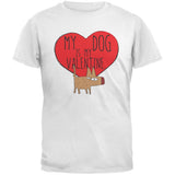 Valentine's Day - My Dog Is My Valentine Black Adult T-Shirt