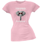 Paws - Elephant Your Opinion is Irrelephant Black Soft Juniors T-Shirt