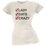 Crazy Cat Lady Check List Blue Soft Juniors T-Shirt