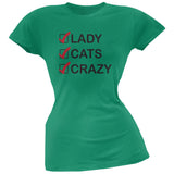 Crazy Cat Lady Check List Blue Soft Juniors T-Shirt