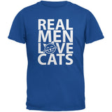Valentine's Day - Real Men Love Cats Black Adult T-Shirt
