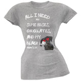 Valentine's Day - All I Need is My Black Lab Black Soft Juniors T-Shirt