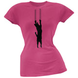 Cat Scratching Green Soft Juniors T-Shirt
