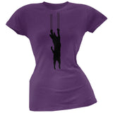 Cat Scratching Green Soft Juniors T-Shirt