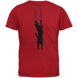 Cat Scratching Green Adult  T-Shirt