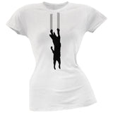 Cat Scratching Green Soft Juniors T-Shirt
