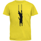 Cat Scratching Green Adult  T-Shirt