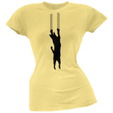 Cat Scratching Green Soft Juniors T-Shirt