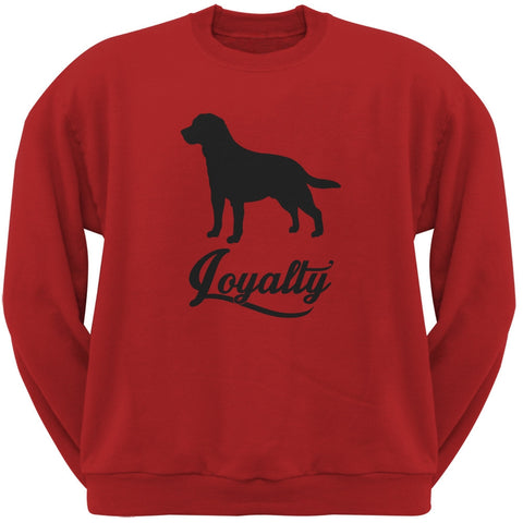 Labrador Loyalty Red Adult Crew Neck Sweatshirt