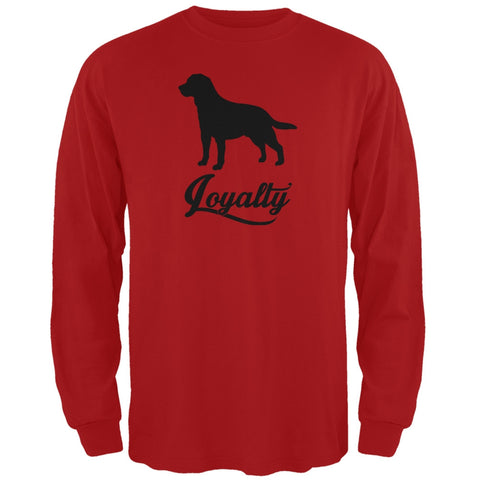 Labrador Loyalty Red Adult Long Sleeve T-Shirt