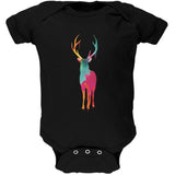 Splatter Deer Black Soft Baby One Piece