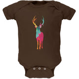Splatter Deer Black Soft Baby One Piece