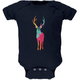 Splatter Deer Black Soft Baby One Piece