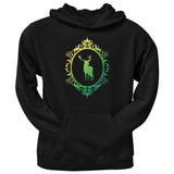 Deer Silhouette Black Adult Pullover Hoodie