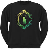 Deer Silhouette Black Adult Pullover Hoodie