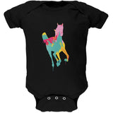Splatter Horse Black Soft Baby One Piece
