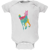 Splatter Horse Black Soft Baby One Piece
