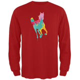 Splatter Horse Black Adult Long Sleeve T-Shirt