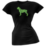 St. Patricks Day - Rottweiler Shamrock Kelly Green Soft Juniors T-Shirt